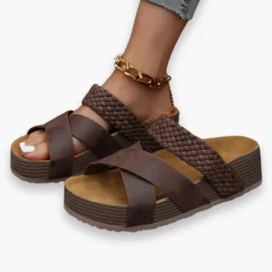 Sandales Plates Croisées pour Femme | Respirantes et Souples