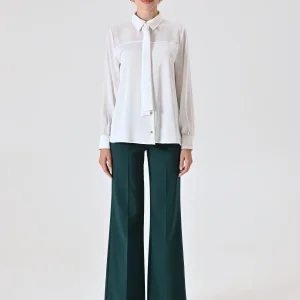 Camicia Bianca con Fiocco Removibile