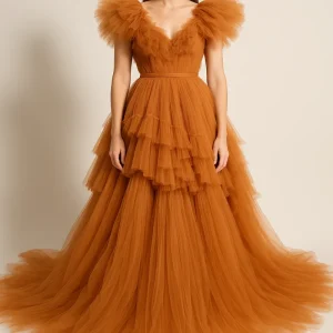 Robe Orange Fluo Femme