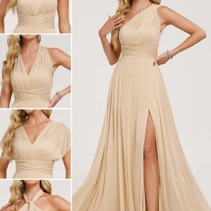 Robe Couleur Champagne Demoiselle D'Honneur
