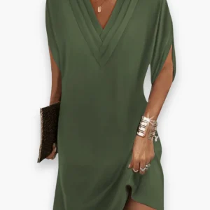 Robe Fluide Col V Pour Femme | Été Chic