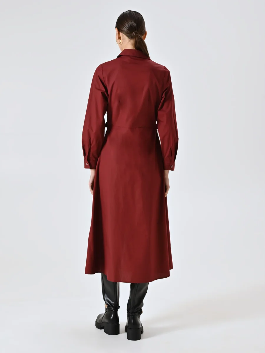 Chemisier Bordeaux con Fibbie – Image 5