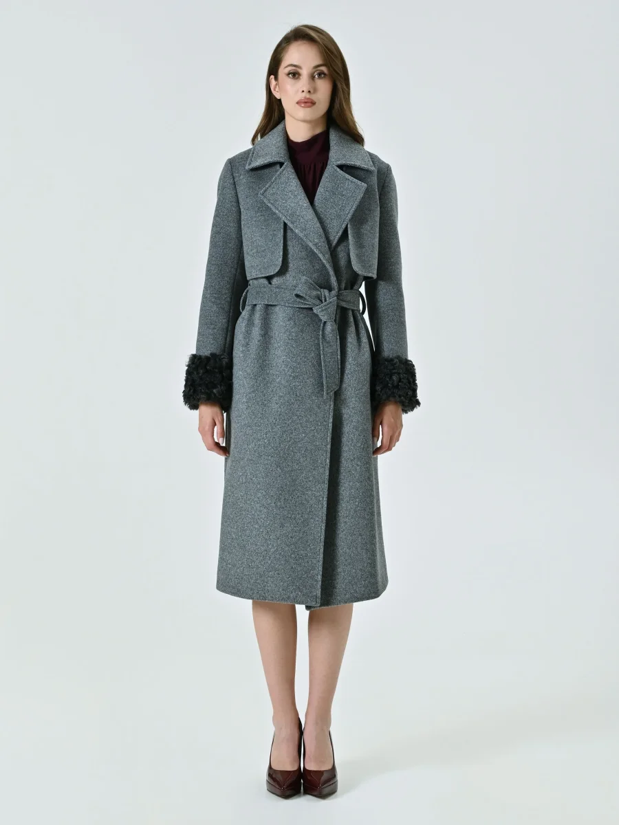 Cappotto Tre in Uno con Polsini effetto Pelliccia – Image 4