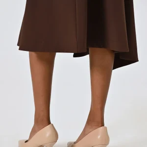 Decollétées Cammello con Tacco Dorato