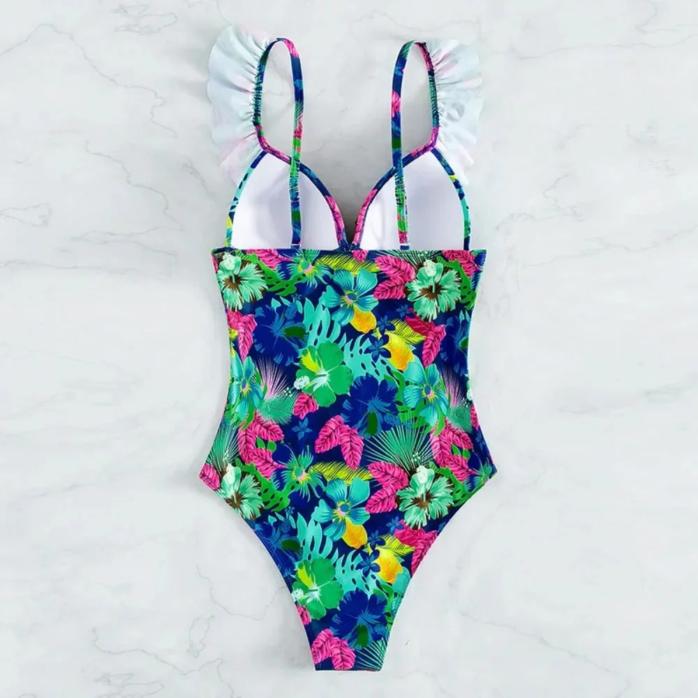 Camille - Maillot De Bain À Volants Avec Imprimé Floral Élégant – Image 5