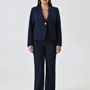 Giacca Curvy Monobottone Blu