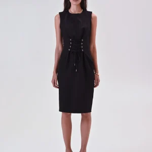 Tubino Nero Bustier con Lacci