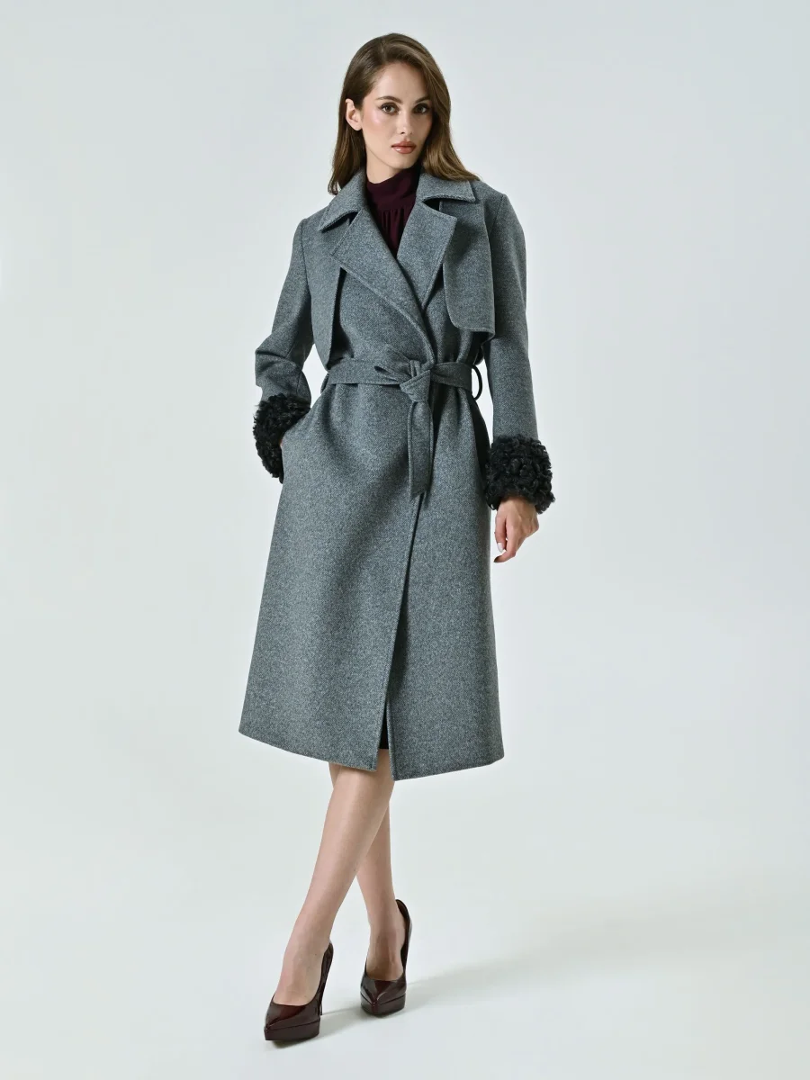 Cappotto Tre in Uno con Polsini effetto Pelliccia – Image 6