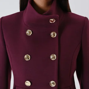 Cappotto Corto Bordeaux con Baschina