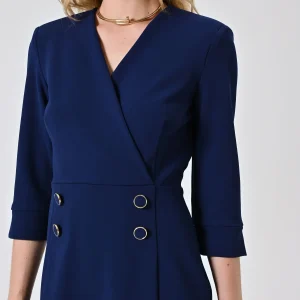 Abito Blu con Bottoni