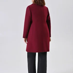 Cappotto Curvy Midi Bordeaux