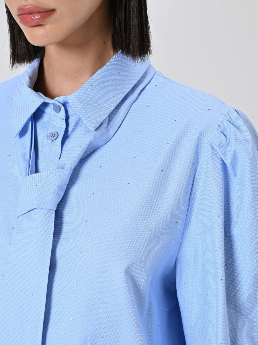 Camicia Micro Strass con Fiocco – Image 4