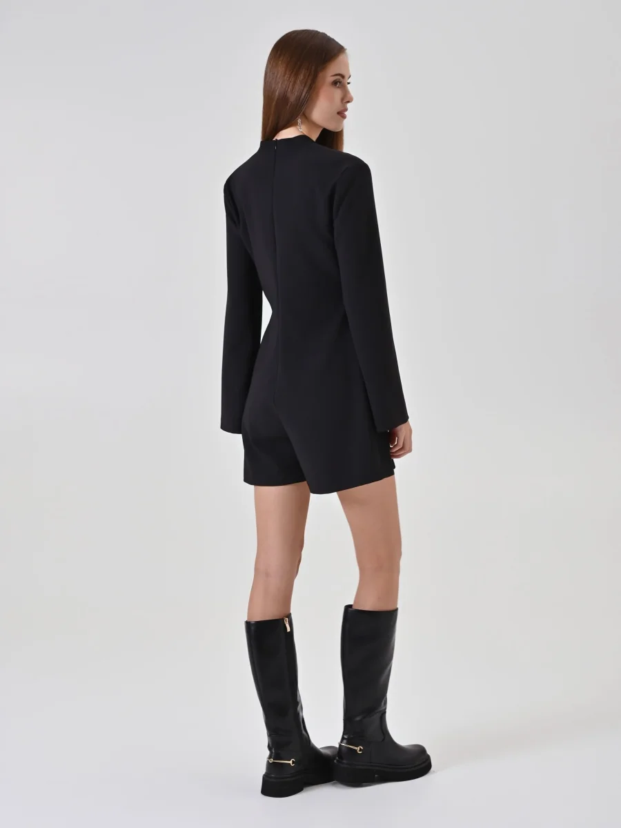 Tuta blazer nera con fibbia gioiello – Image 5