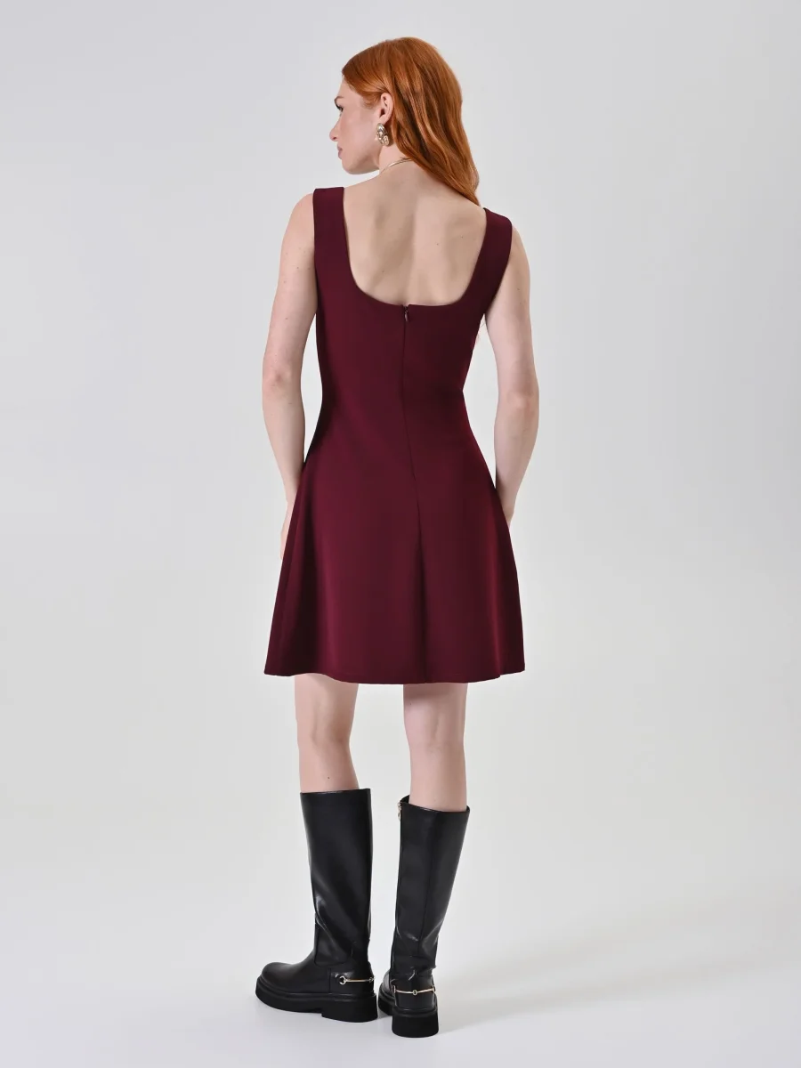 Abito tubino bordeaux – Image 4