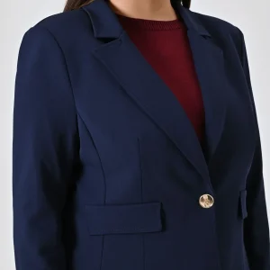 Giacca Curvy Monobottone Blu