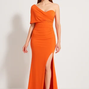 Robe Orange Asymétrique Chic