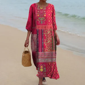 Delphine - Robe Bohème Plage Maxi