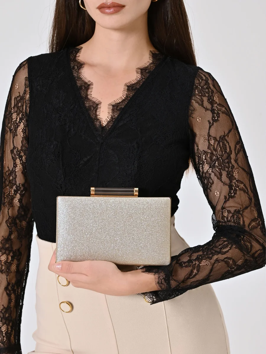 Clutch Glitter Platino – Image 4
