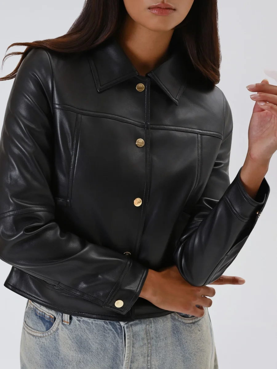 Giubbino Simil Pelle Nero – Image 6