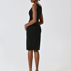 Tubino Bustier in Punto Milano Nero