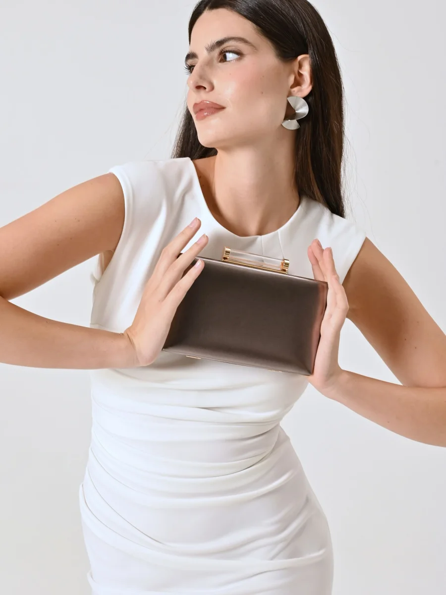 Clutch Glitter Grigio Piombo – Image 3