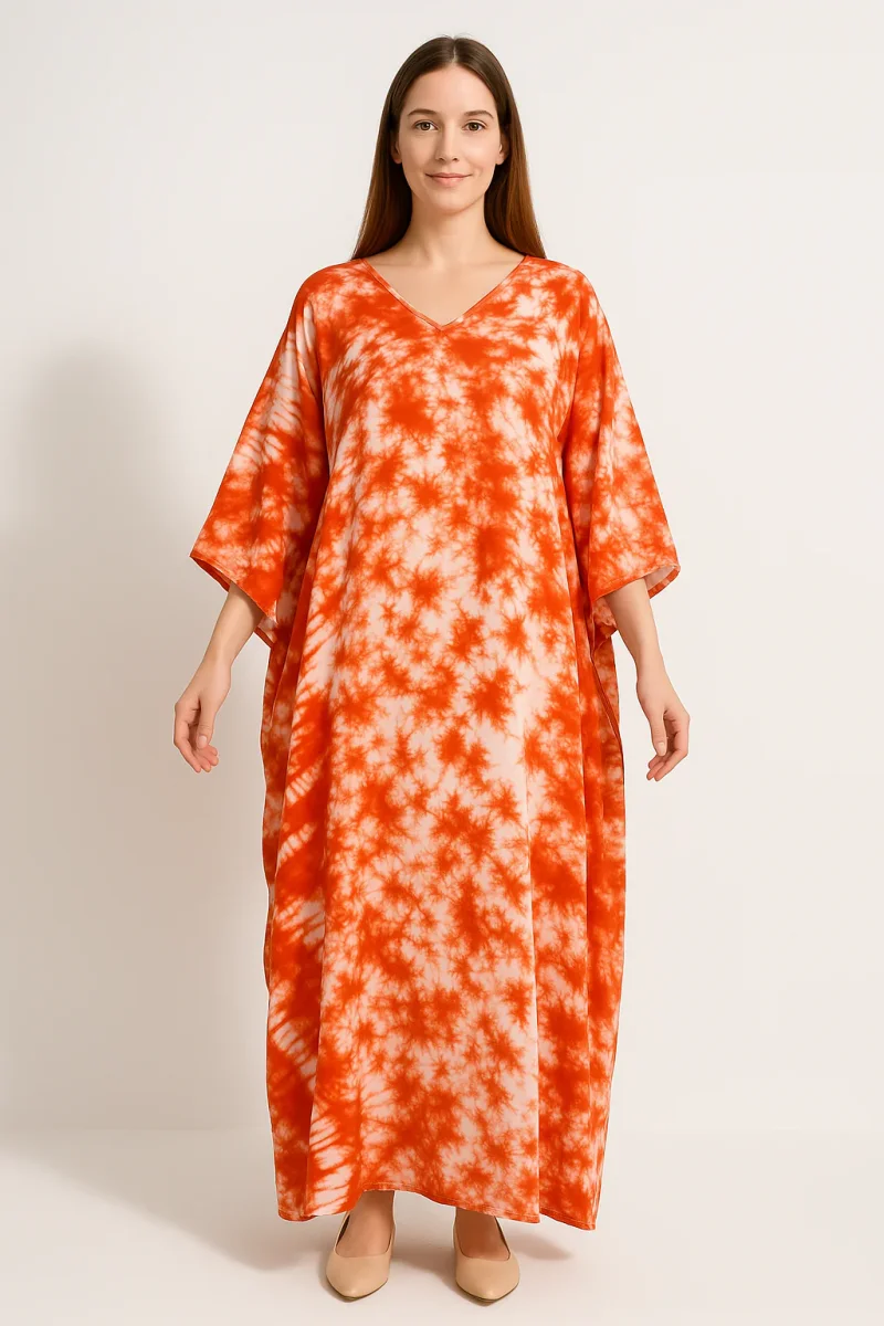 Robe Tie And Dye Orange – Image 2