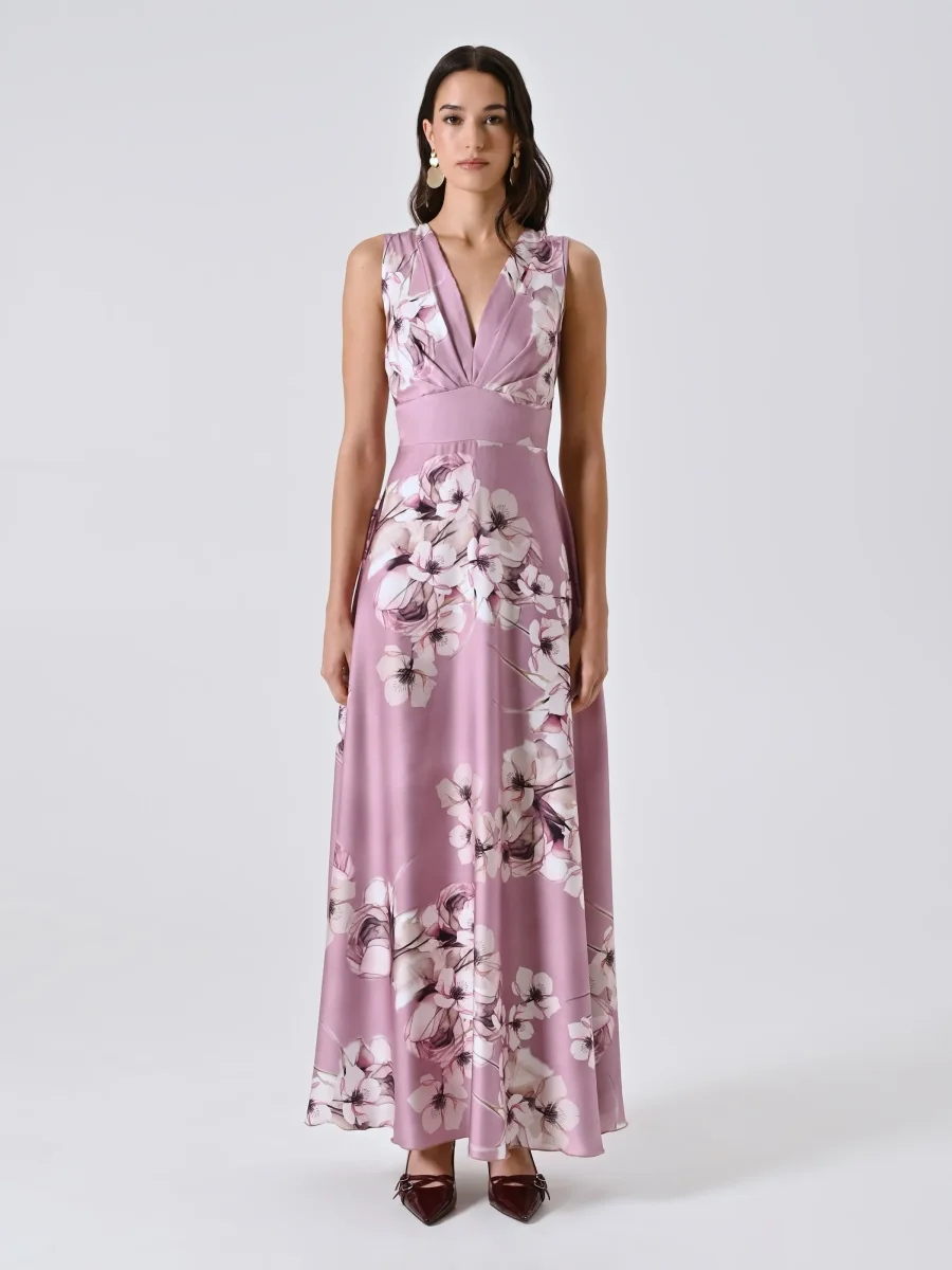 Abito Rosa Stampa Floreale – Image 2