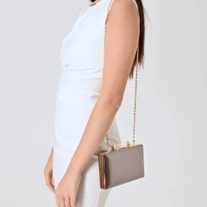 Clutch Glitter Grigio Piombo