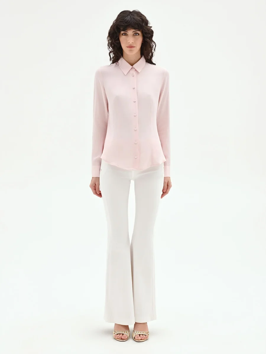 Camicia a scatoletta rosa chiaro