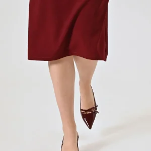 Décolleté in Vernice Bordeaux