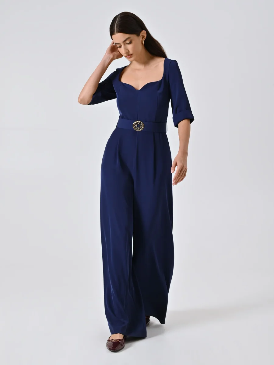 Tuta Blu con Scollo a Cuore in Cadi – Image 3