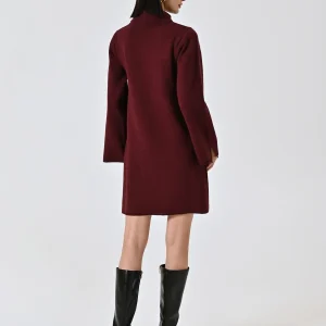 Abito in Maglia Bordeaux