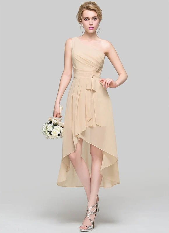 Robe Asymétrique Champagne – Image 4