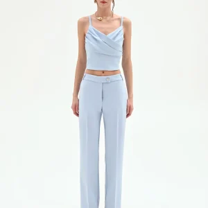 Pantalone a gamba dritta cielo azzurro