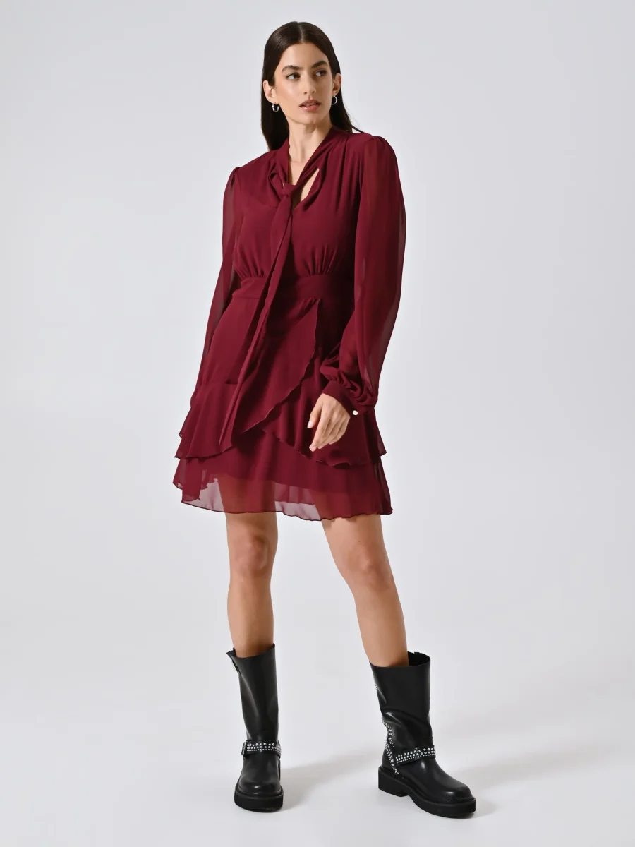 Abito Balzine con Fiocco Bordeaux – Image 4