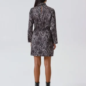 Abito Drappeggio stampa Pitone