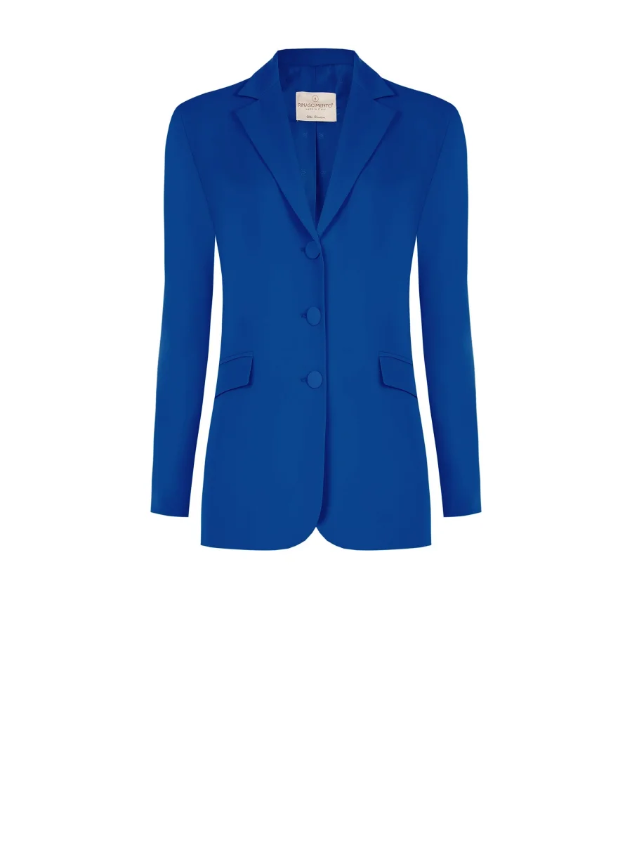 Giacca Studio blu indaco con bottoni rivestiti – Image 7