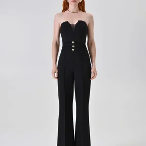 Tuta Nera con Bottoni Design