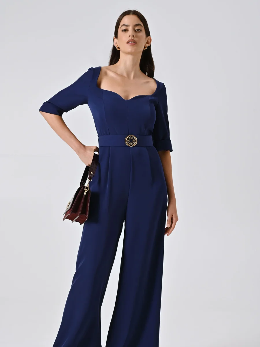 Tuta Blu con Scollo a Cuore in Cadi – Image 7