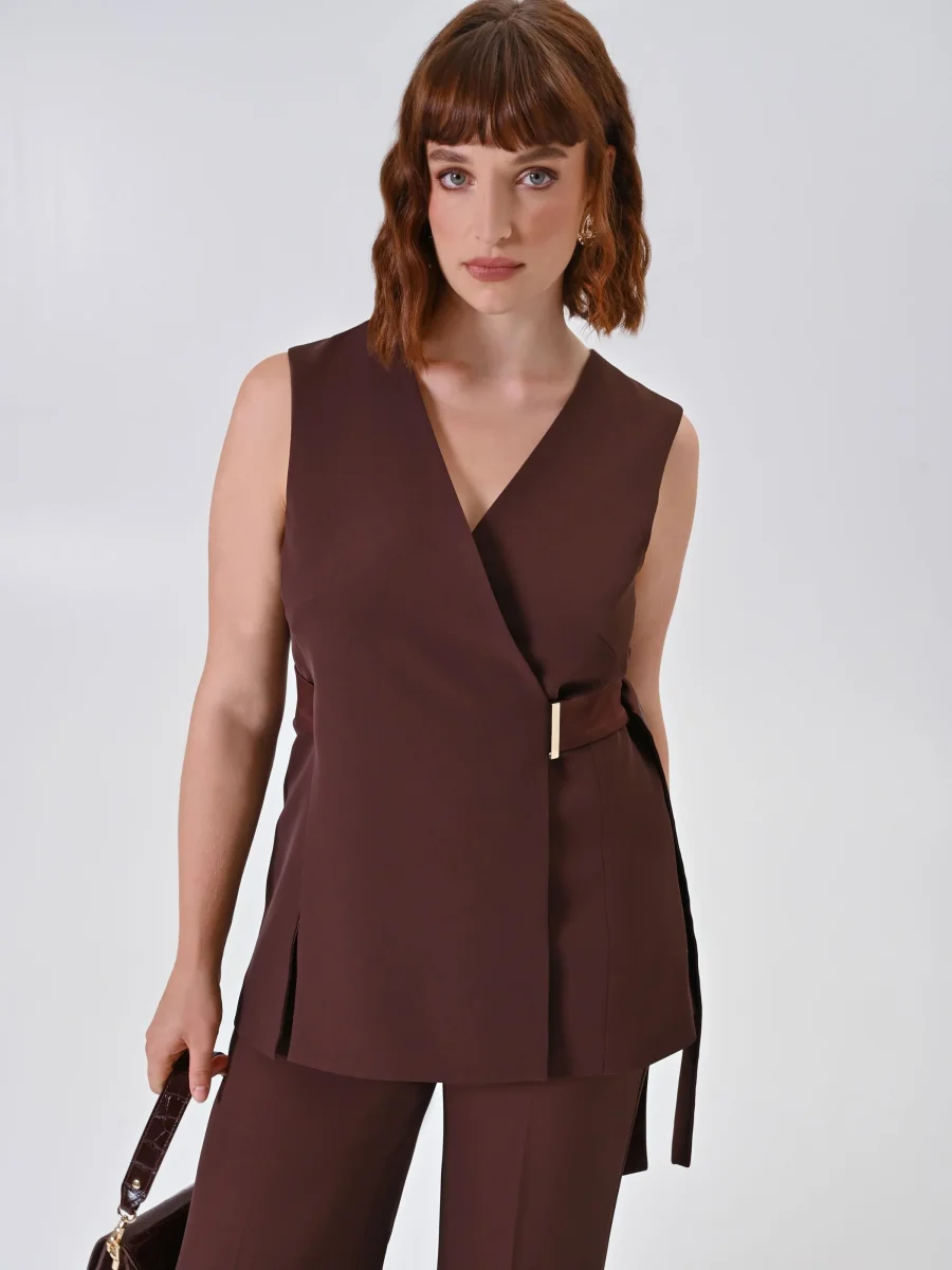 Gilet Curvy Marrone – Image 7