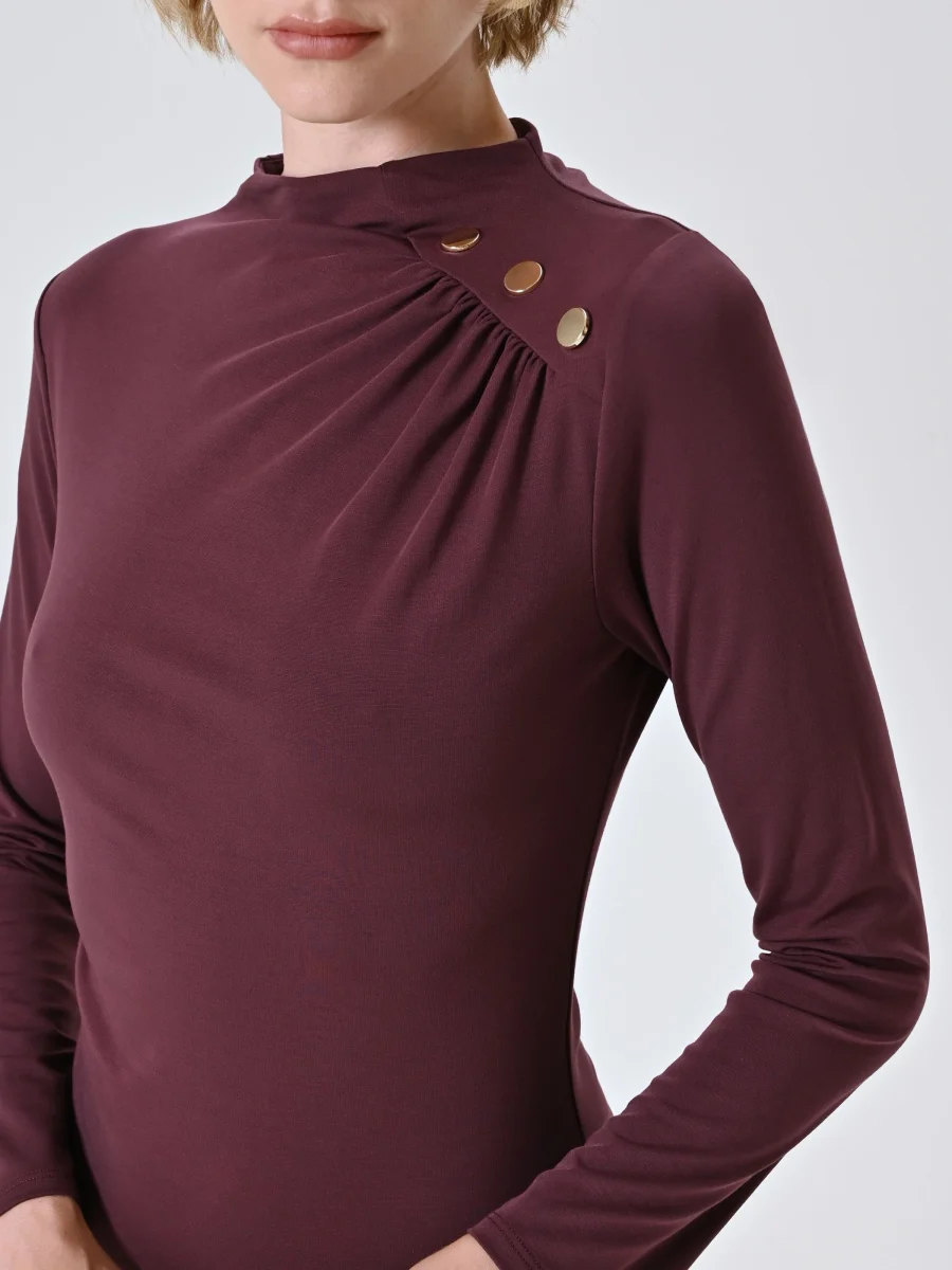 Abito Bordeaux in Punto Milano Leggero – Image 3