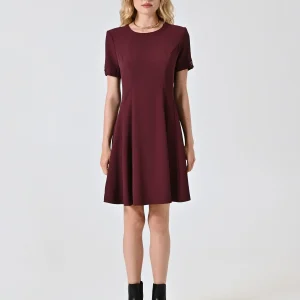 Abito a Ruota Bordeaux in Cadi