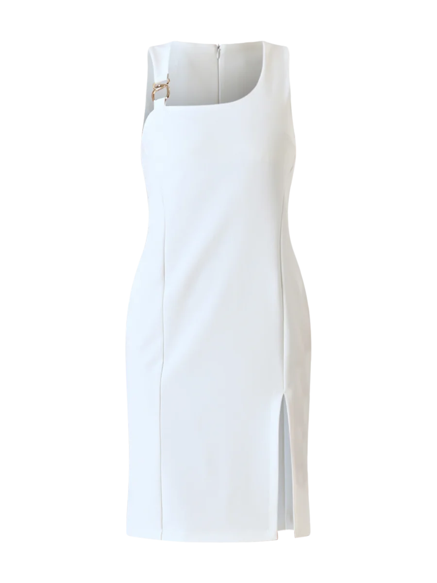 Tubino Bianco con Inserto Gioiello – Image 6