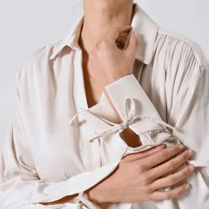 Camicia Beige con Nastrini