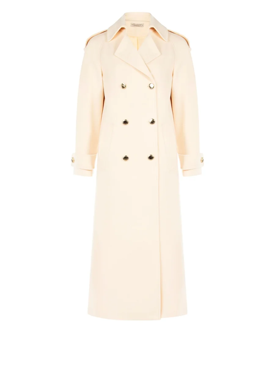 Cappotto Beige Doppiopetto Over con Mostrine – Image 6