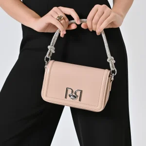 Borsa Beige con Manico Strass