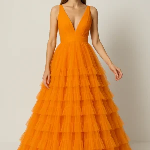 Robe Longue Été Orange