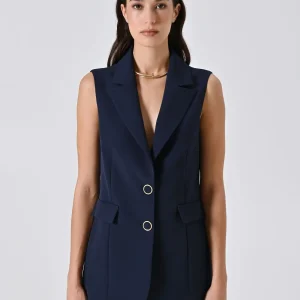 Gilet Blu in Tessuto Tecnico