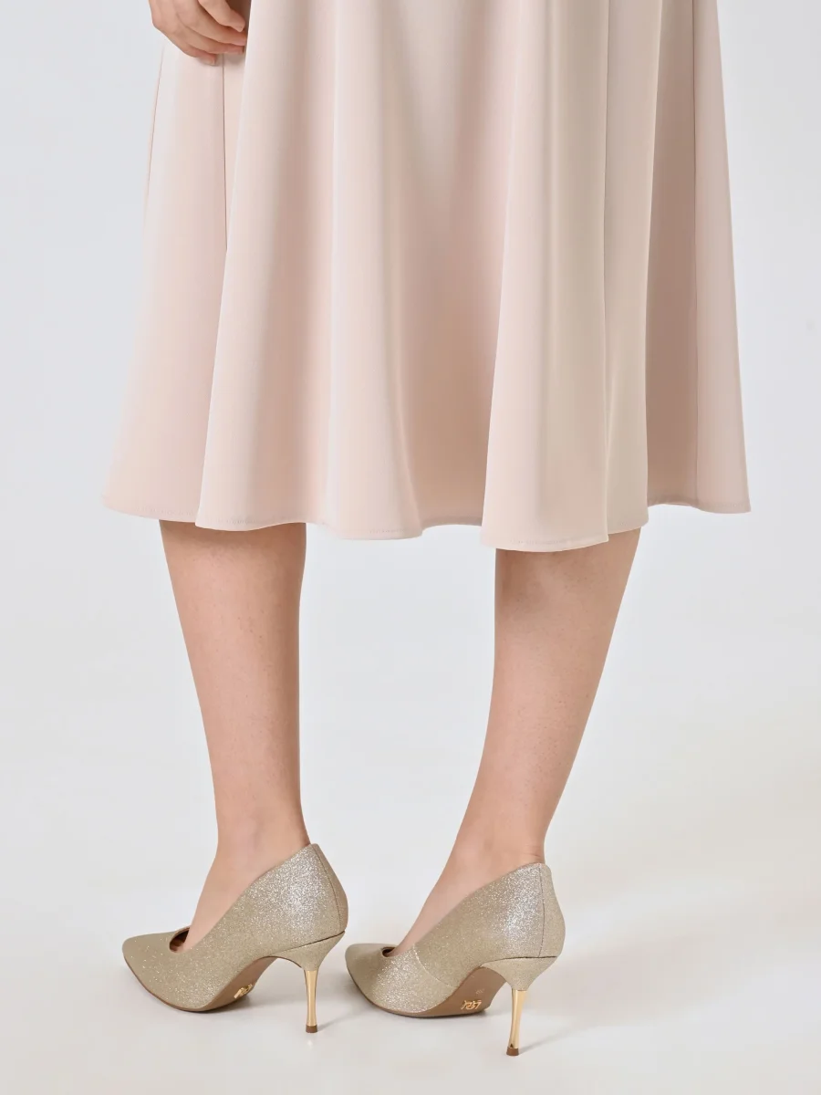 Décolleté con Tacco Dorato