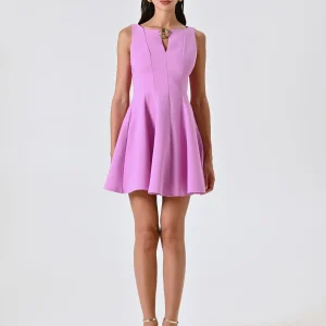 Abito a Ruota Rosa Orchidea